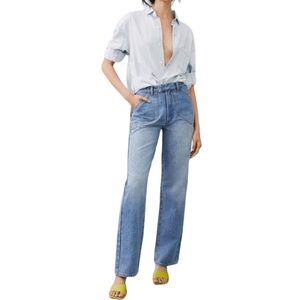 Triarchy Ms. Keaton Farmstand Baggy Jeans Blue Recycled & Organic Cotton - Sz 25